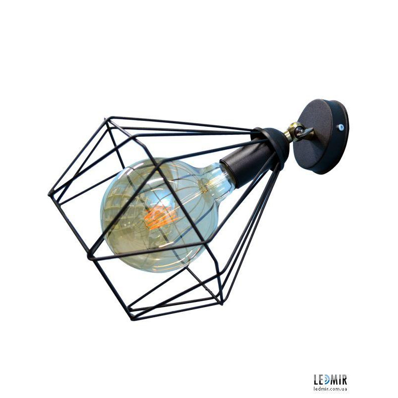 MSK Electric Накладной светильник NL 0537-1 GRID, черный - зображення 1