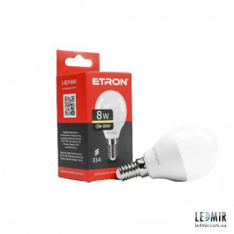 Etron LED Light 1-ELP-043 G45 8W 3000K E14
