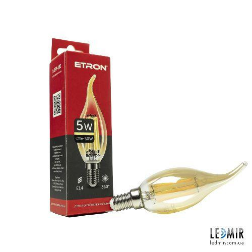 Etron LED 1-EFP-182 C35 5W-E14-2700K Golden - зображення 1
