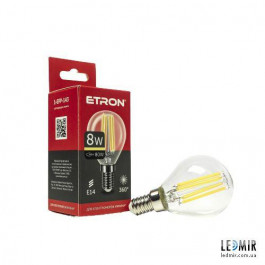 Etron LED Filament 1-EFP-143 G45 8W 3000K E14