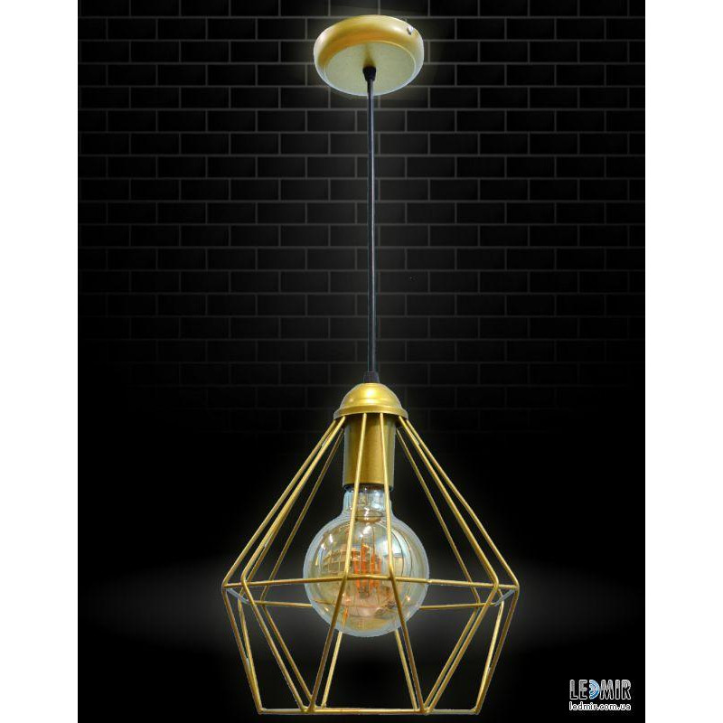 MSK Electric Потолочный подвесной светильник NL 0537 G GRID, золотой - зображення 1