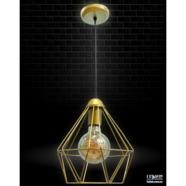 MSK Electric Потолочный подвесной светильник NL 0537 G GRID, золотой