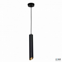 MSK Electric Потолочный подвесной светильник NL 3722 TUBE, черный с золотом