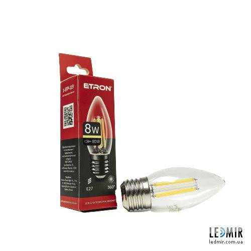 Etron LED Filament 1-EFP-119 С37 8W 3000K E27 - зображення 1