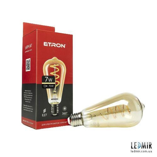 Etron LED Filament 1-EFP-167 ST64 Vintage 7W 2700K E27 - зображення 1