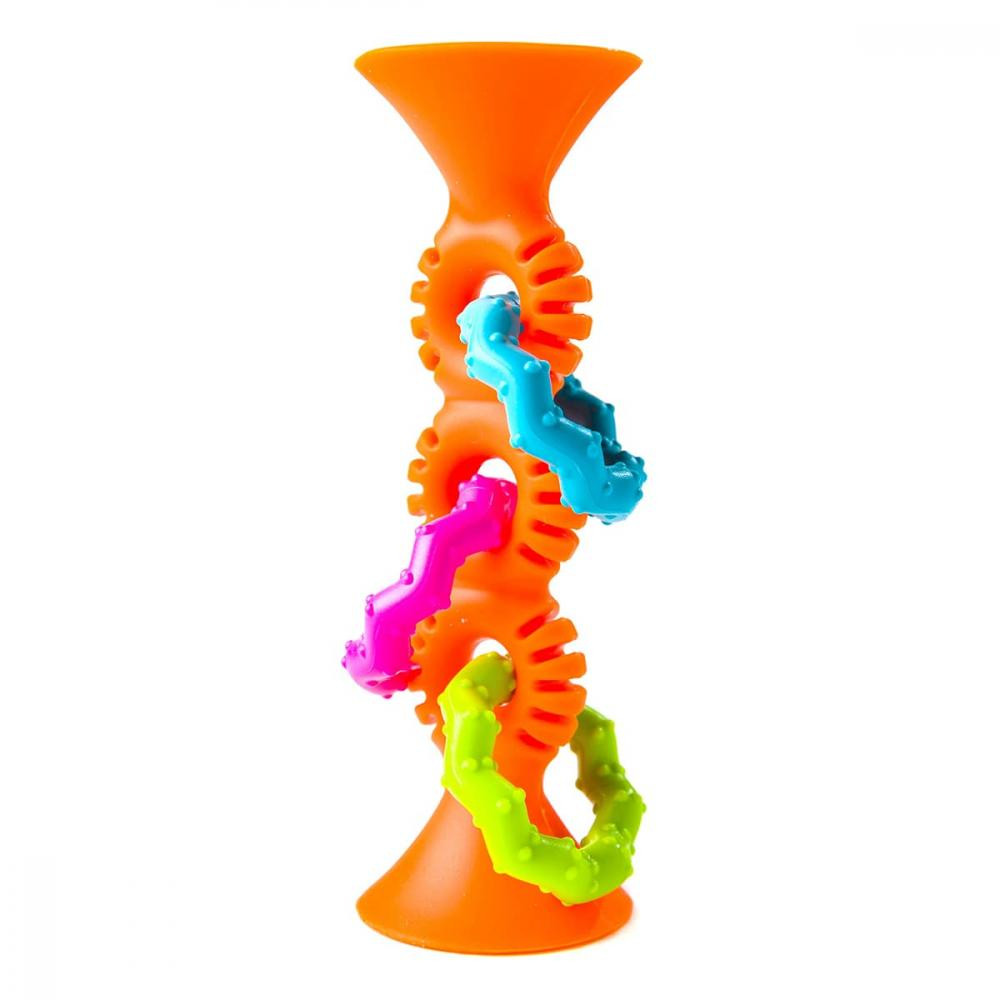 FatBrainToys Прорезыватель-погремушка на присосках  pipSquigz Loops оранжевый (FA165-1) - зображення 1