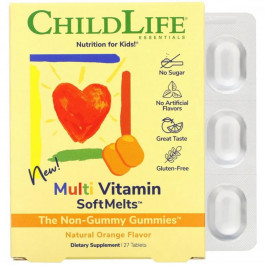 ChildLife Мультивитамины для детей со вкусом натурального апельсина, Multi Vitamin SoftMelts, ChildLife, 27 та