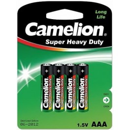Camelion AAA bat Zinc-Carbon 4шт Green Series (R03P-BP4G)
