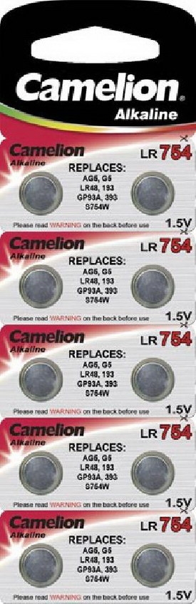 Camelion LR754 bat(1.5B) Alkaline 10шт (AG5-BP10) - зображення 1