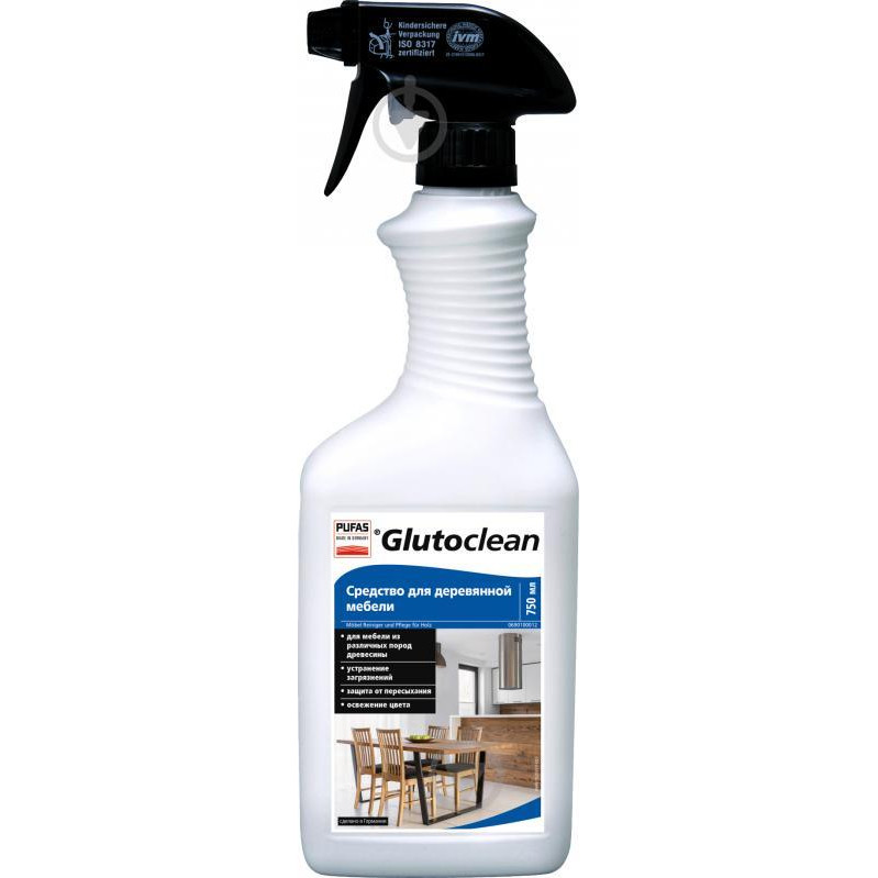 Glutoclean Средство по очистке и уходу за деревянной мебелью 0.75 л (4044899497929) - зображення 1