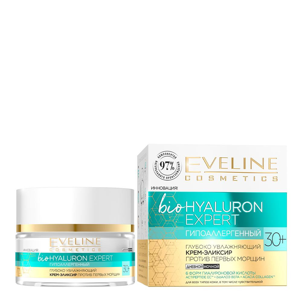 Eveline Ультра-увлажняющий крем-эликсир для лица  Cosmetics Bio Hyaluron Expert 30+ 50 мл (5903416007135) - зображення 1