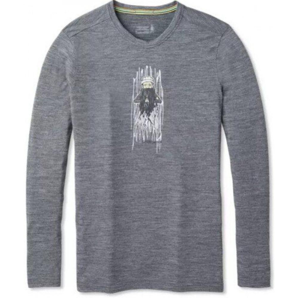 Smartwool Термокофта  Men's Merino Sport 150 Old Man Winter Long Sleeve Tee Medium Gray Heather S - зображення 1