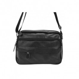 Borsa Leather Мужская сумка через плечо  черная (m1t823-black)