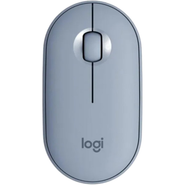 Logitech Pebble M350 Wireless Mouse Blue Grey (910-005719) - зображення 1