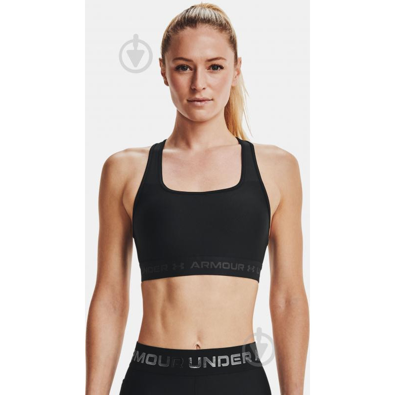 Under Armour Спортивный топ  Ua Crossback Mid Bra-Blk 1361034-001 S Черный (194514013516) - зображення 1