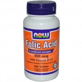   Now Фолиевая Кислота В9 800 мкг Folic Acid