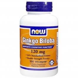 Now Ginkgo Biloba 120 mg 100 caps