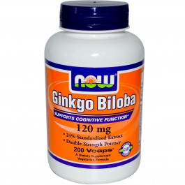 Now Ginkgo Biloba Double Strength 120 mg 200 caps