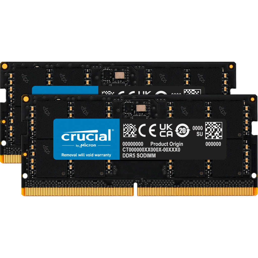 Crucial 64 GB (2x32GB) SO-DIMM DDR5 4800 MHz (CT2K32G48C40S5) - зображення 1