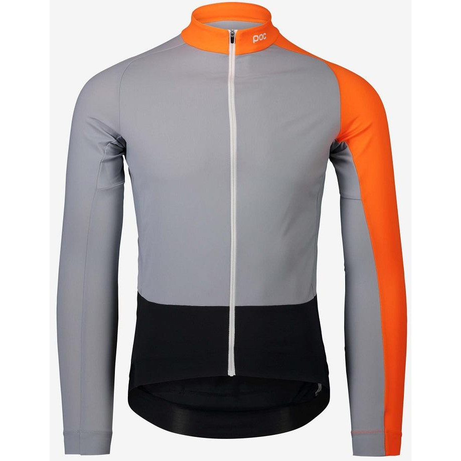 POC Велоджерсі чоловіче  Essential Road Mid LS Jersey Granite Grey/Zink Orange (PC 582108287), Розмір S - зображення 1