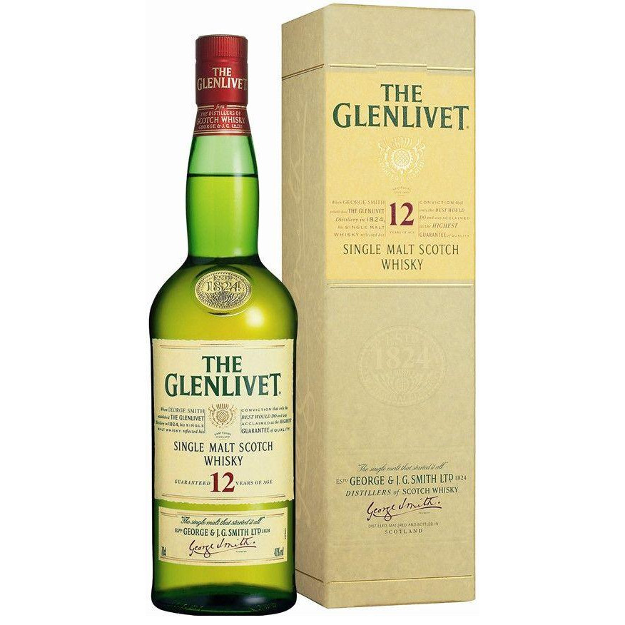 The Glenlivet Виски  12 лет 0,7 л в коробке 0,7 л 40% (80432402825) - зображення 1