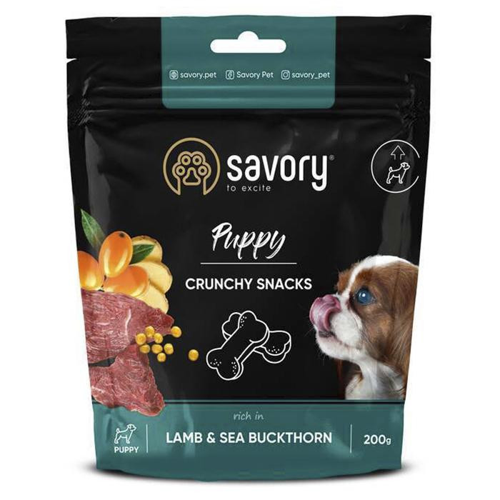Savory Crunchy Snacks Puppy Lamb & Sea Buckthorn 200 г (31379) - зображення 1