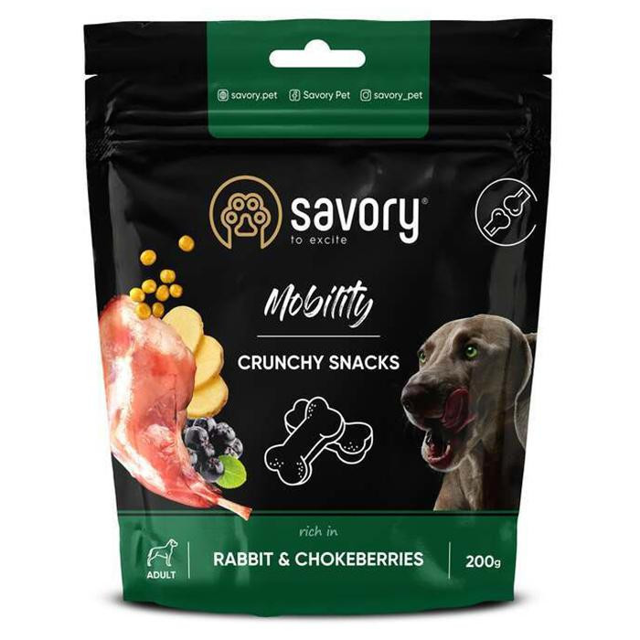 Savory Crunchy Snacks Mobility Rabbit & Blackberry 200 г (31362) - зображення 1