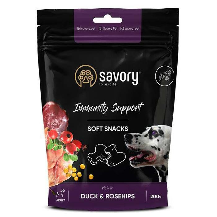 Savory Soft Snacks Immunity Support Duck & Rose Hip 200 г (31331) - зображення 1