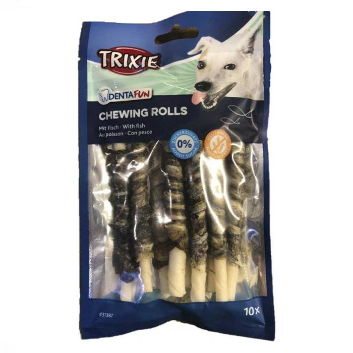 Trixie Denta Fun Fish Chewing Rolls 75 г / 12 см (10 шт) 31387 - зображення 1