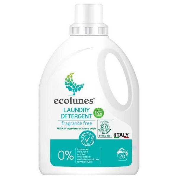 Ecolunes Гіпоалергенний рідкий органічний гель для прання  (без запаху) 1 л (E0247) - зображення 1
