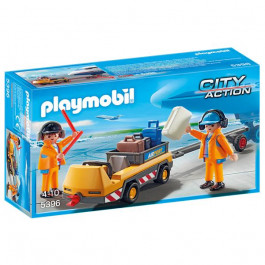 Playmobil Работники аэропорта с багажным тягачом (5396)