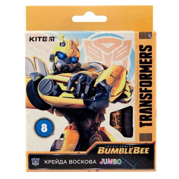 Kite Мелки восковые Jumbo, 8 цветов, Transformers BumbleBee Movie TF19-076 - зображення 1