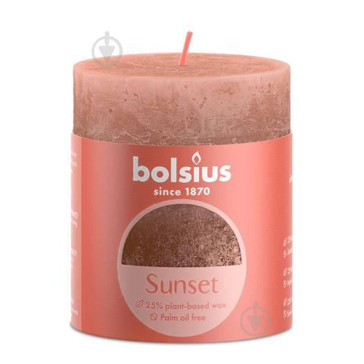 Bolsius Свічка Рустик стовпчик SUNSET 80/68 карамельно-мідна (8717847156686) - зображення 1