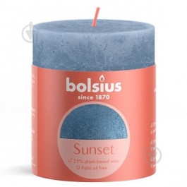   Bolsius Свічка Рустик стовпчик SUNSET 80/68 небесно-синя (8717847156693)