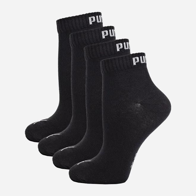 PUMA Набір шкарпеток  Unisex Quarter 4P 93531601 35-38 Black (8720245139328) - зображення 1