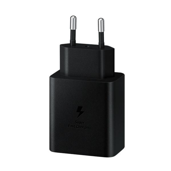 Samsung 45W PD Compact Power Adapter (with Type-C cable) Black (EP-T4510XBE) - зображення 1