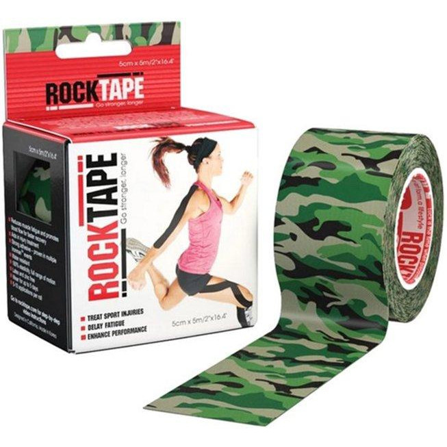 RockTape Кінезіо тейп  Design 5x5 (Green Camouflage) - зображення 1