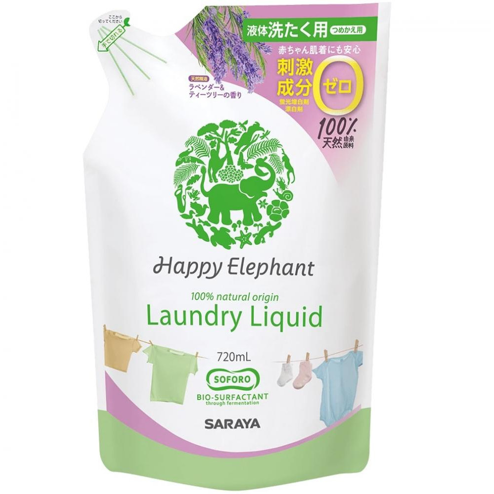 Happy Elephant Гіпоалергенна рідина для прання 720 мл (4973512260841) - зображення 1