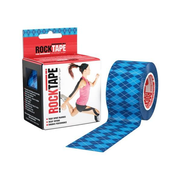 RockTape Кінезіо тейп  Design (5см х 5м) Голубой узор - зображення 1