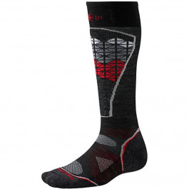 Smartwool Термошкарпетки чоловічі  Men's PhD Ski Light Pattern Socks Black/Red (SW SW017.626), Розмір XL