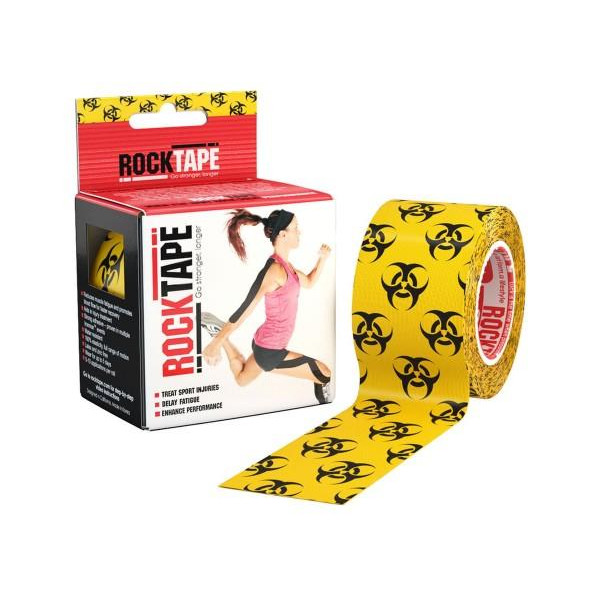 RockTape Кінезіо тейп  Design (5см х 5м) Жовта небезпека - зображення 1