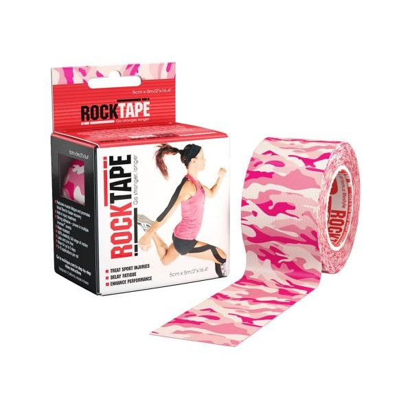 RockTape Кінезіо тейп  Design (5см х 5м) Рожевий камуфляж - зображення 1