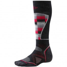 Smartwool Термошкарпетки чоловічі  Men's PhD Ski Medium Pattern Black/Red (SW SW018.626), Розмір XL