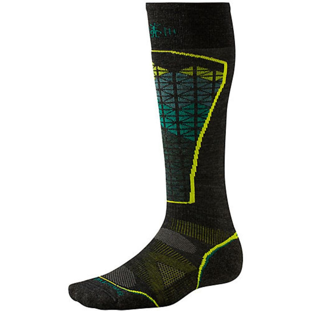 Smartwool Термошкарпетки чоловічі  Men's PhD Ski Light Pattern Socks Charcoal/Alpine Green (SW SW017.632), Роз - зображення 1