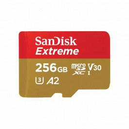SanDisk 256 GB microSDXC UHS-I U3 V30 A2 Extreme for Mobile Gaming (SDSQXAV-256G-GN6GN)