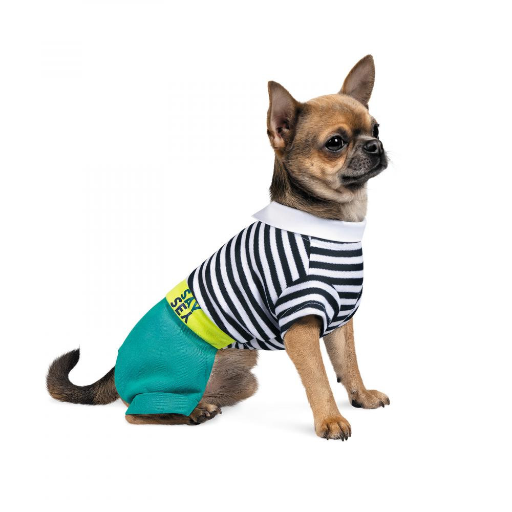Pet Fashion Костюм для собак  «Strip» XS чорно-білий з бірюзовим (PR242488) - зображення 1