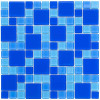 AQUAVIVA Мозаїка скляна  Cristall Dark Blue (23 - 48 мм) - зображення 1