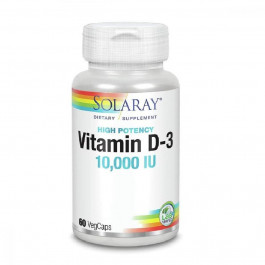 Solaray Витамин D-3 10000 IU Solaray 60 Капсул