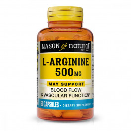 Mason Natural L-Аргінін 500 мг, L-Arginine, , 60 капсул