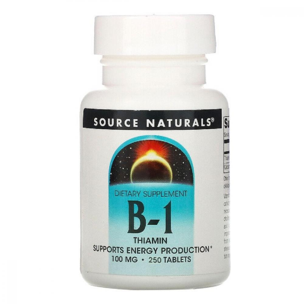 Source Naturals Вітамін В1 100мг, , 250 таблеток - зображення 1